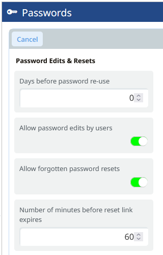 Password-Edits