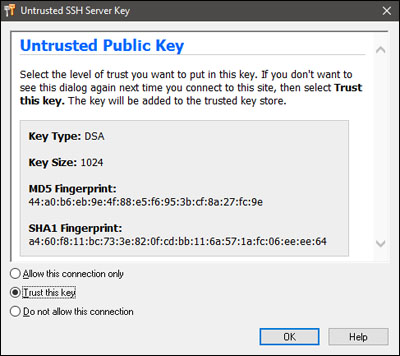 untrusted Public Key